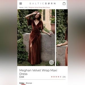 Baltic Born Velvet Wrap Dress